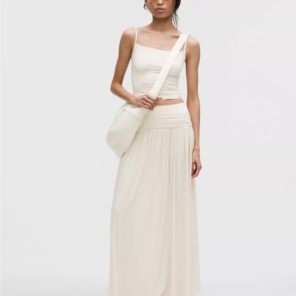 Lululemon Light Ivory 2 in 1 Maxi Skirt Dress XS